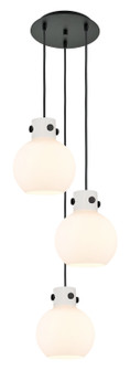 Newton Three Light Pendant in Matte Black (405|113-410-1PS-BK-G410-8WH)