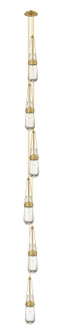 Downtown Urban Six Light Pendant in Brushed Brass (405|106-452-1P-BB-G452-4CL)
