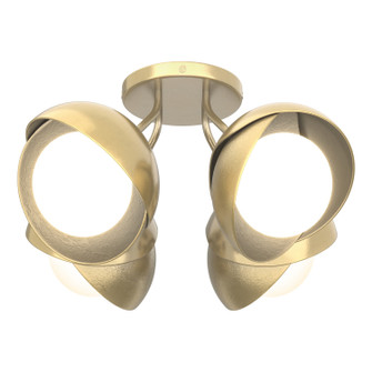 Brooklyn Four Light Semi-Flush Mount in Bronze (39|121376-SKT-05-02-GG0711)