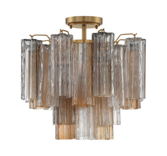 Addis Four Light Semi Flush Mount in Aged Brass (60|ADD-300-AG-AU_CEILING)