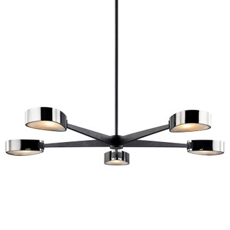 Allisio Five Light Chandelier in Textured Black (67|F7335-TBK/BCR)