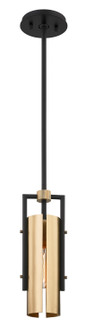Emerson One Light Pendant in Carbide Blk & Brushed Brass (67|F6783-SBK/BBA)