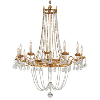 Viola 12 Light Chandelier in Vintage Gold Leaf (67|F5367-VGL)