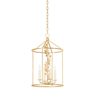 Adrienne Four Light Lantern in Vintage Gold Leaf (67|F1816-VGL)