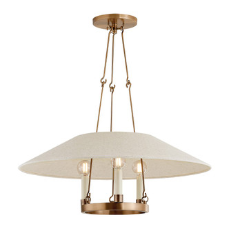 Archive Three Light Chandelier in Patina Brass (67|F1625-PBR)