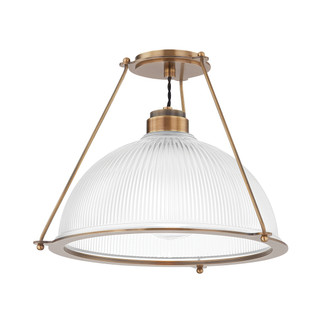 Glint One Light Semi Flush Mount in Patina Brass (67|C2118-PBR)