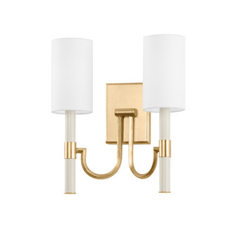 Gustine Two Light Wall Sconce in Vintage Gold Leaf (67|B1114-VGL)