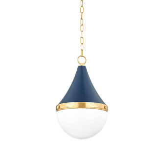 Ciara One Light Pendant in Aged Brass/Soft Navy (428|H787701S-AGB/SNY)