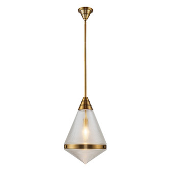Willard One Light Pendant in Vintage Brass/Prismatic Glass (452|PD348022VBPG)