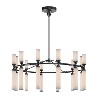 Edwin LED Chandelier in Urban Bronze/Frosted Ribbed Glass (452|CH348038UBFR)