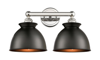 Edison Two Light Bath Vanity in Polished Nickel (405|616-2W-PN-M14-BK)