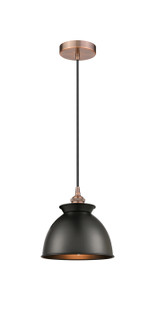 Edison One Light Mini Pendant in Antique Copper (405|616-1P-AC-M14-BK)