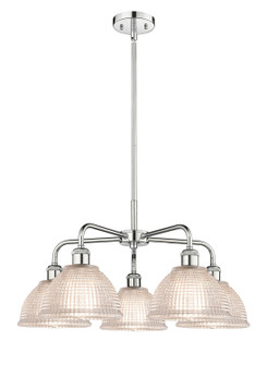 Downtown Urban Five Light Chandelier in Polished Chrome (405|516-5CR-PC-G422)