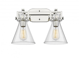Downtown Urban LED Bath Vanity in Polished Nickel (405|411-2W-PN-7CL)