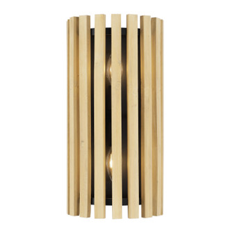 Suratto Two Light Wall Sconce in Matte Black/Honey Blonde (137|387W02MBH)
