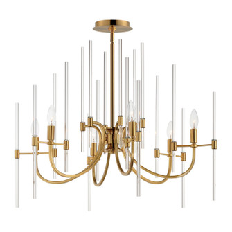 Divine Six Light Chandelier in Heritage (16|38407CLHR)