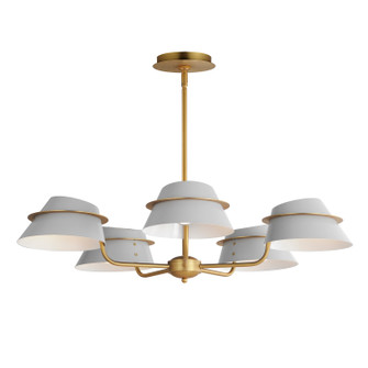 Lucas Five Light Chandelier in Natural Aged Brass (16|25225LFGNAB)