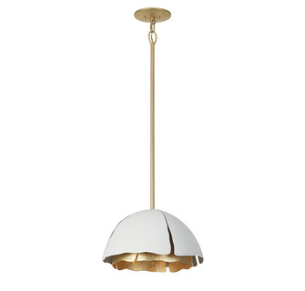 Brewster Three Light Pendant in Cavalier Gold w/Royal White (51|7-1398-3-14)