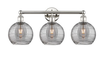 Downtown Urban Three Light Bath Vanity in Polished Nickel (405|616-3W-PN-G1213-8SM)