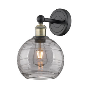Downtown Urban One Light Wall Sconce in Black Antique Brass (405|616-1W-BAB-G1213-8SM)