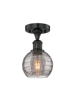Edison One Light Semi-Flush Mount in Matte Black (405|616-1F-BK-G1213-6SM)