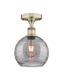 Edison One Light Semi-Flush Mount in Antique Brass (405|616-1F-AB-G1213-8SM)