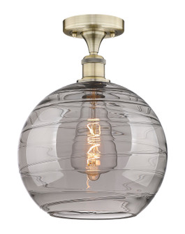 Edison One Light Semi-Flush Mount in Antique Brass (405|616-1F-AB-G1213-12SM)