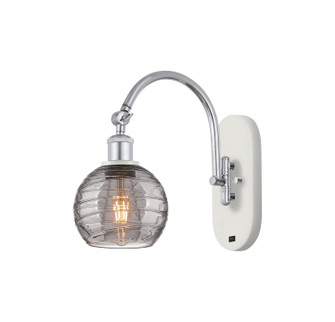 Ballston One Light Wall Sconce in White Polished Chrome (405|518-1W-WPC-G1213-6SM)