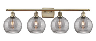 Ballston Four Light Bath Vanity in Antique Brass (405|516-4W-AB-G1213-8SM)