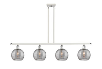 Ballston Four Light Island Pendant in White Polished Chrome (405|516-4I-WPC-G1213-8SM)