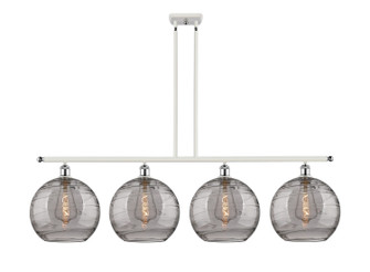 Ballston Four Light Island Pendant in White Polished Chrome (405|516-4I-WPC-G1213-12SM)