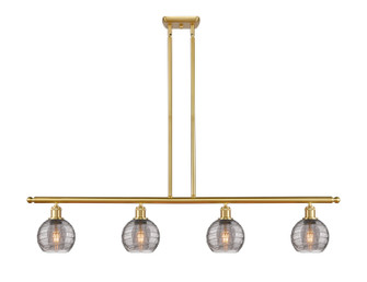 Ballston Four Light Island Pendant in Satin Gold (405|516-4I-SG-G1213-6SM)