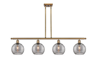 Ballston Four Light Island Pendant in Brushed Brass (405|516-4I-BB-G1213-8SM)