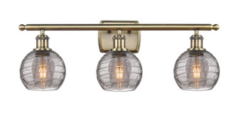 Ballston Three Light Bath Vanity in Antique Brass (405|516-3W-AB-G1213-6SM)