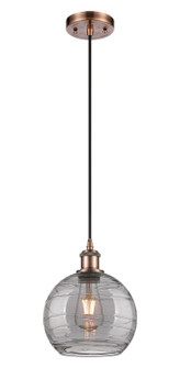 Ballston One Light Mini Pendant in Antique Copper (405|516-1P-AC-G1213-8SM)