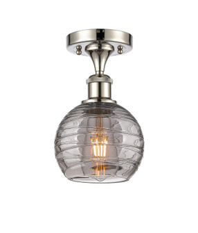 Ballston One Light Semi-Flush Mount in Polished Nickel (405|516-1C-PN-G1213-6SM)