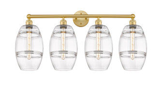 Downtown Urban Four Light Bath Vanity in Satin Gold (405|616-4W-SG-G557-8CL)