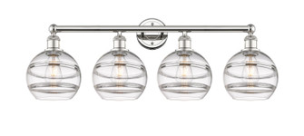 Edison Four Light Bath Vanity in Polished Nickel (405|616-4W-PN-G556-8CL)