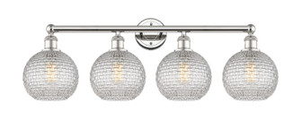 Edison Four Light Bath Vanity in Polished Nickel (405|616-4W-PN-G122C-8CL)