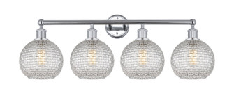 Edison Four Light Bath Vanity in Polished Chrome (405|616-4W-PC-G122C-8CL)