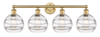 Edison Four Light Bath Vanity in Brushed Brass (405|616-4W-BB-G556-8CL)