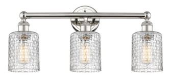 Edison Three Light Bath Vanity in Polished Nickel (405|616-3W-PN-G112C-5CL)