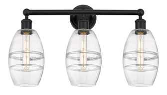 Edison Three Light Bath Vanity in Matte Black (405|616-3W-BK-G557-6CL)