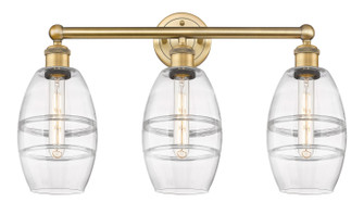 Edison Three Light Bath Vanity in Brushed Brass (405|616-3W-BB-G557-6CL)