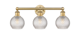 Edison Three Light Bath Vanity in Brushed Brass (405|616-3W-BB-G122C-6CL)