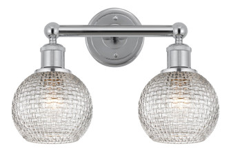 Edison Two Light Bath Vanity in Polished Chrome (405|616-2W-PC-G122C-6CL)