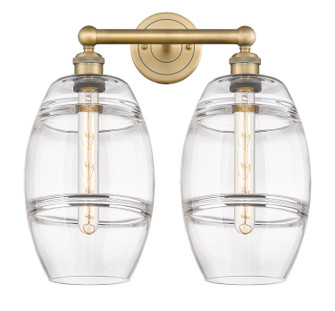 Downtown Urban Two Light Bath Vanity in Brushed Brass (405|616-2W-BB-G557-8CL)