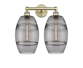 Edison Two Light Bath Vanity in Antique Brass (405|616-2W-AB-G557-8SM)