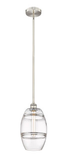 Edison One Light Mini Pendant in Brushed Satin Nickel (405|616-1S-SN-G557-8CL)