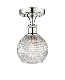Edison One Light Semi-Flush Mount in Polished Chrome (405|616-1F-PC-G122C-6CL)